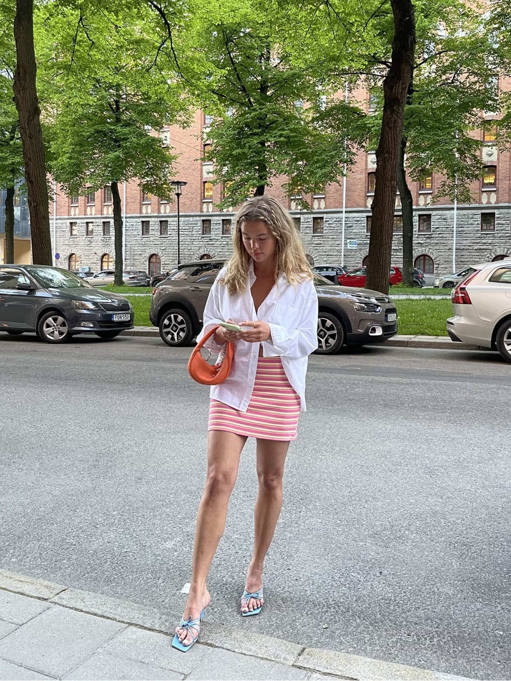 Djerf Avenue Tube Skirt in Popsicle